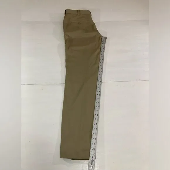 Nike Dri Fit Golf Pants Mens 34x34 Tan Lightweight Flat Front Casual - Picture 13 of 14